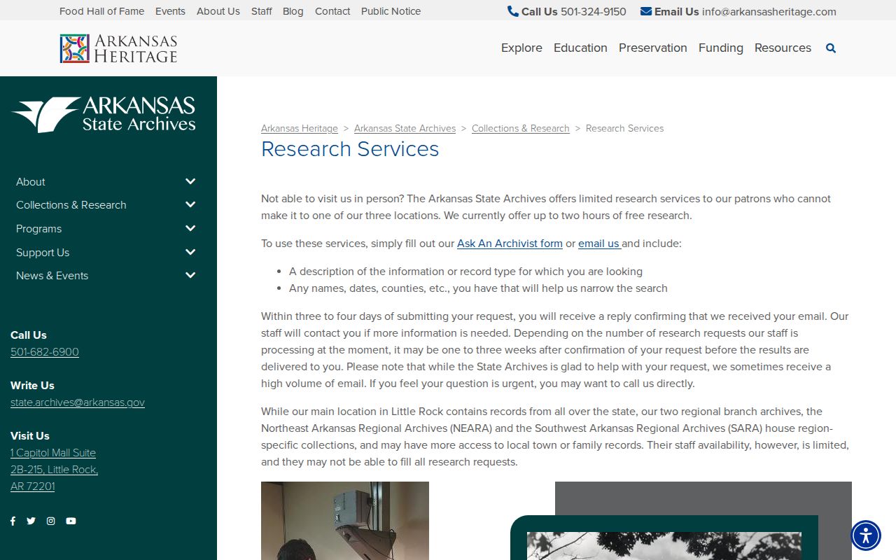 Arkansas State Archives research services for old Pike County booking records